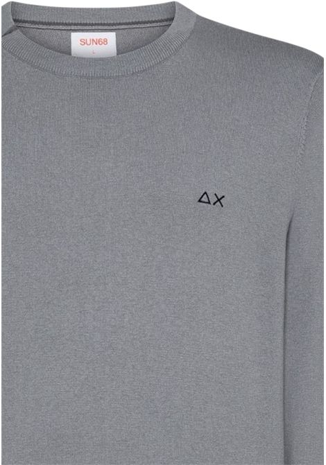 SUN68  Maglia girocollo in misto lana grigio medio SUN68 | K4510134