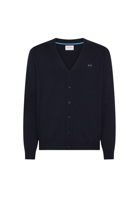 Cardigan in lana e cotone navy blue SUN68 | K4510307
