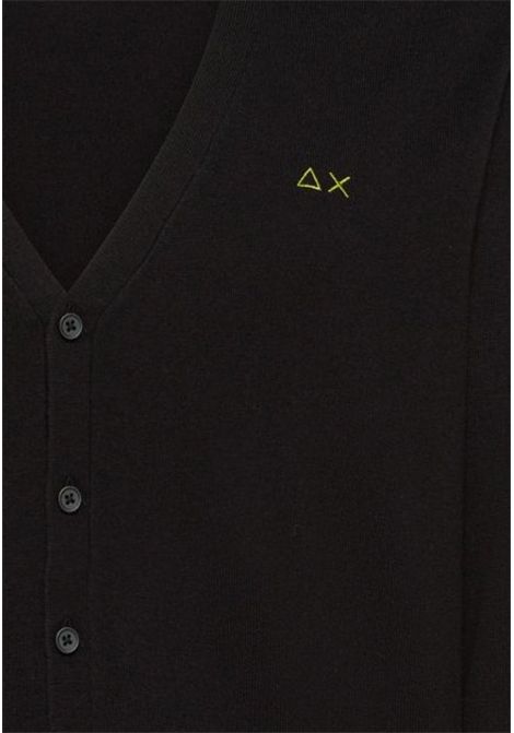SUN68  Cardigan in lana e cotone nero SUN68 | K4510311