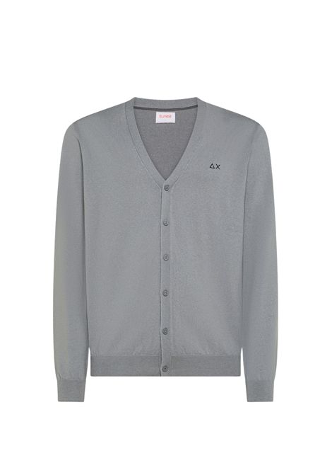 Cardigan in lana e cotone grigio medio SUN68 | K4510334