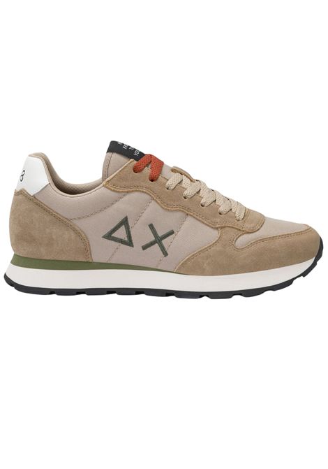 Sneaker Tom in nylon e suede beige scuro SUN68 | Z4510177