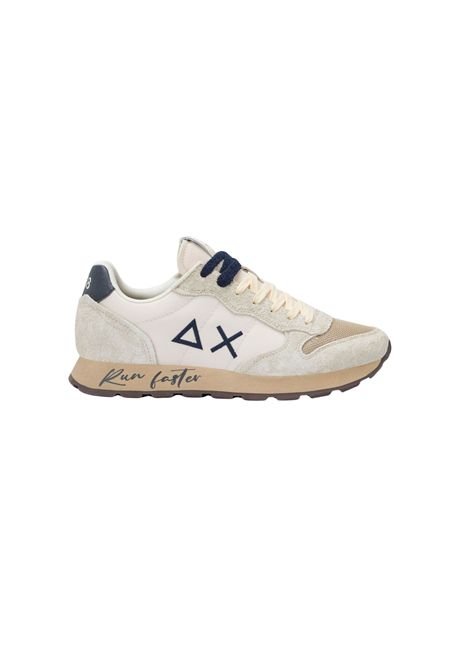 Sneaker Tom Vintage in nylon e suede bianco panna SUN68 | Z4510531