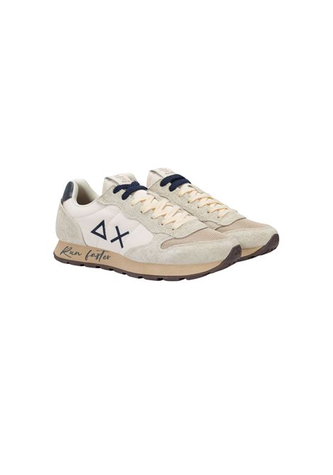 Sneaker Tom Vintage in nylon e suede bianco panna SUN68 | Z4510531