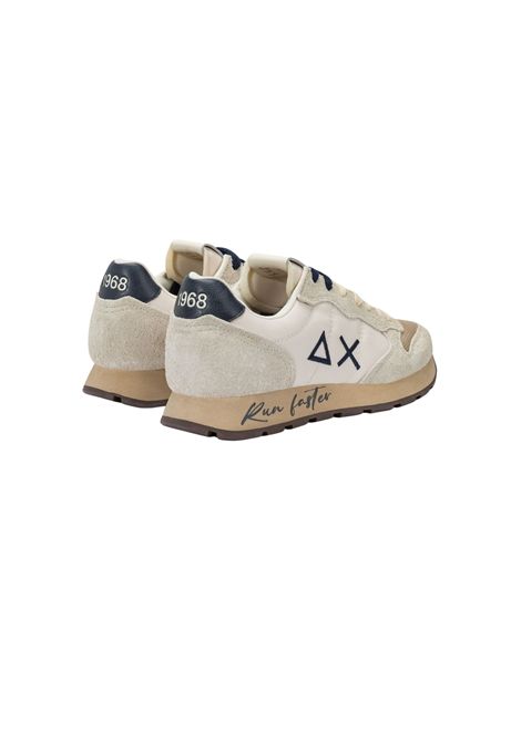 Sneaker Tom Vintage in nylon e suede bianco panna SUN68 | Z4510531