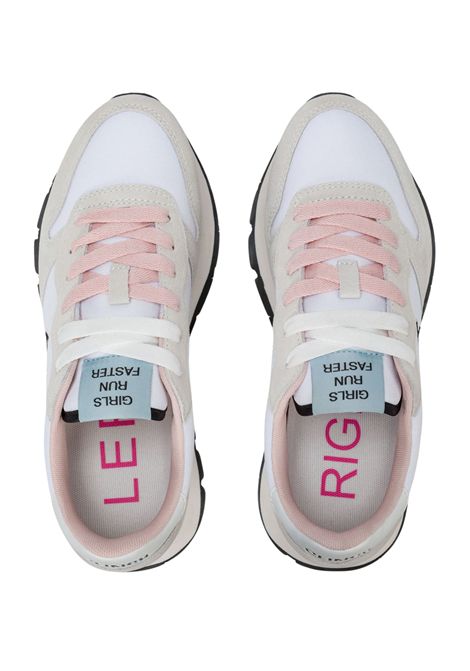Sneaker Ally Solid in nylon e suede bianco SUN68 | Z4520101