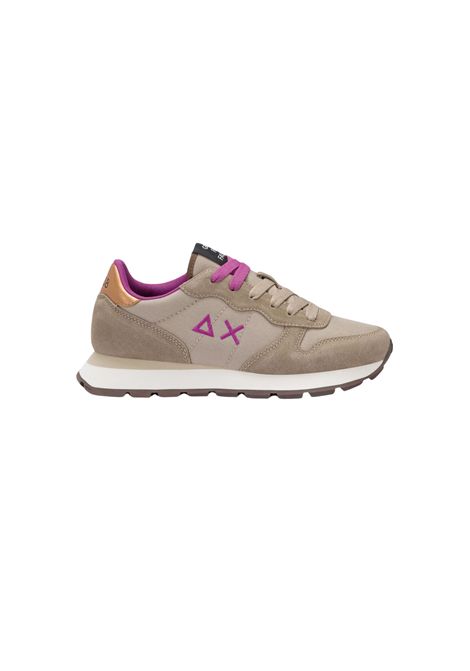Sneaker Ally Solid in nylon e suede beige scuro SUN68 | Z4520177
