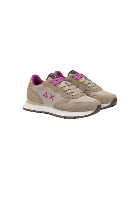 Sneaker Ally Solid in nylon e suede beige scuro SUN68 | Z4520177