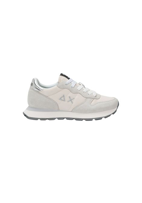 Sneaker Ally Gold Silver in nylon e suede bianco panna SUN68 | Z4520231