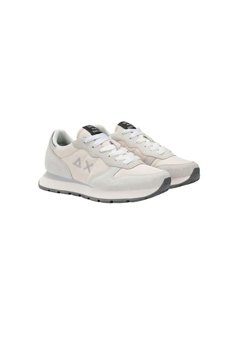 Sneaker Ally Gold Silver in nylon e suede bianco panna SUN68 | Z4520231