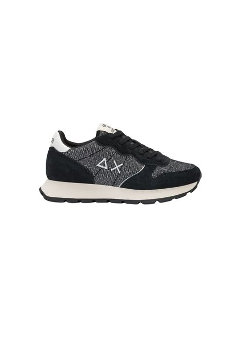 Sneaker Ally Glitter in mesh e suede nero SUN68 | Z4520411