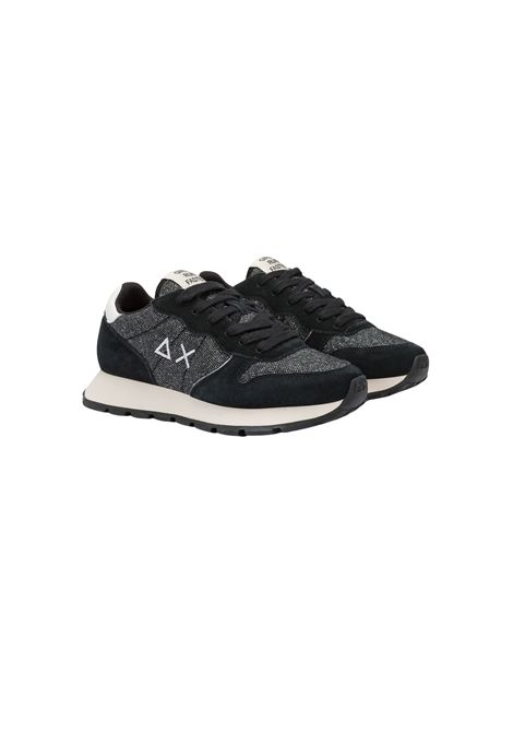 Sneaker Ally Glitter in mesh e suede nero SUN68 | Z4520411