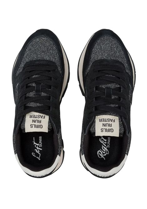 Sneaker Ally Glitter in mesh e suede nero SUN68 | Z4520411