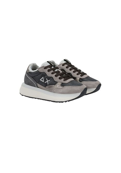 Sneaker Big Ally Teddy in nylon e suede nero SUN68 | Z4521011