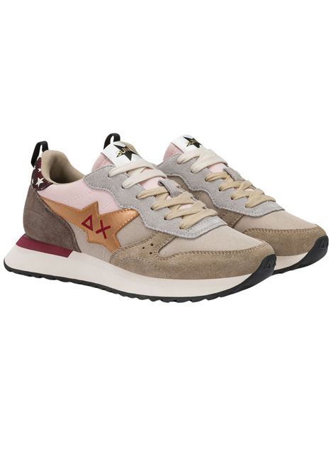 Sneaker Stargirl Multicolor in nylon e suede beige scuro SUN68 | Z4521677