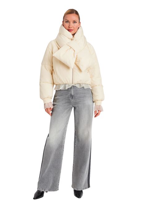 Piumino cropped con maxi sciarpa TWINSET | 252AT222012610