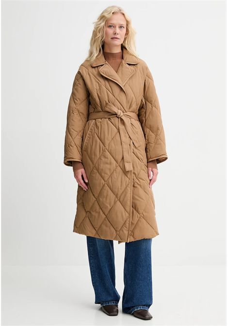 Cappotto Trapuntato Lungo con Cintura TWINSET | 252LI2CBB00044