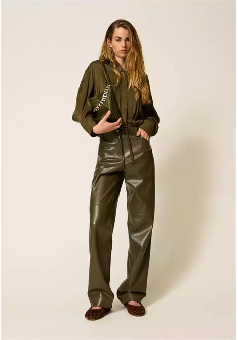 Pantaloni cigarette in similpelle TWINSET | 252LI2EBB12665