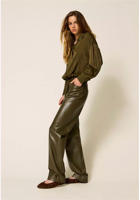 Pantaloni cigarette in similpelle TWINSET | 252LI2EBB12665