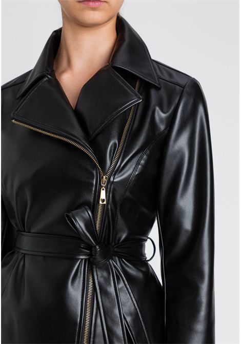Giacca chiodo in similpelle con cintura TWINSET | 252LI2FCC00006