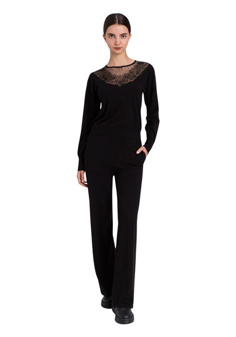 Maglia Twinset in misto viscosa con dettagli ricamati. TWINSET | 252LL3DDD00006