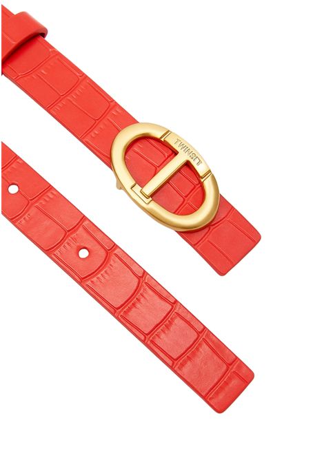 Cintura effetto cocco con fibbia logo TWINSET | 252TA452000740