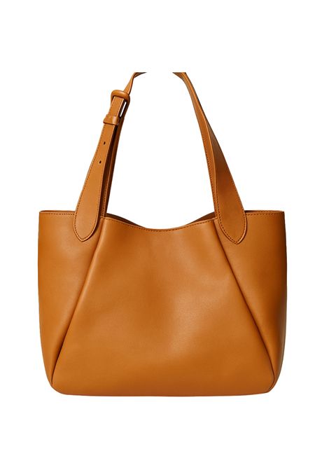 Borsa shopping Twinset in pelle bovina colore cuoio TWINSET | 252TB737000057