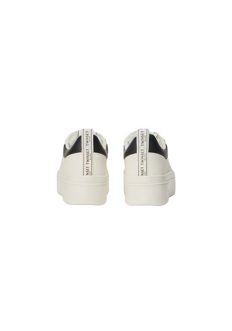 Sneakers platform in pelle con logo TWINSET | 252TCP02401870