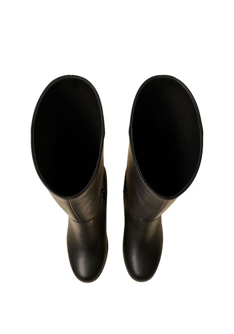 Stivali in Pelle con Gambale Dritto e Tacco Largo TWINSET | 252TCP24000006