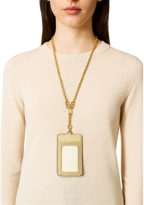 Porta badge Twinset con catena in metallo dorato TWINSET | 252TH703010366