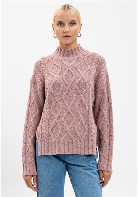 Maglione Rosa in Lana con Lurex e Dettaglio Oval T TWINSET | 252TT343012928