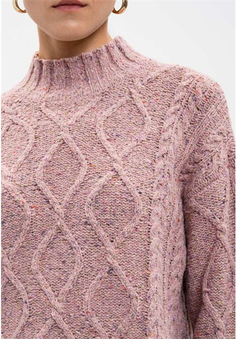 Maglione Rosa in Lana con Lurex e Dettaglio Oval T TWINSET | 252TT343012928