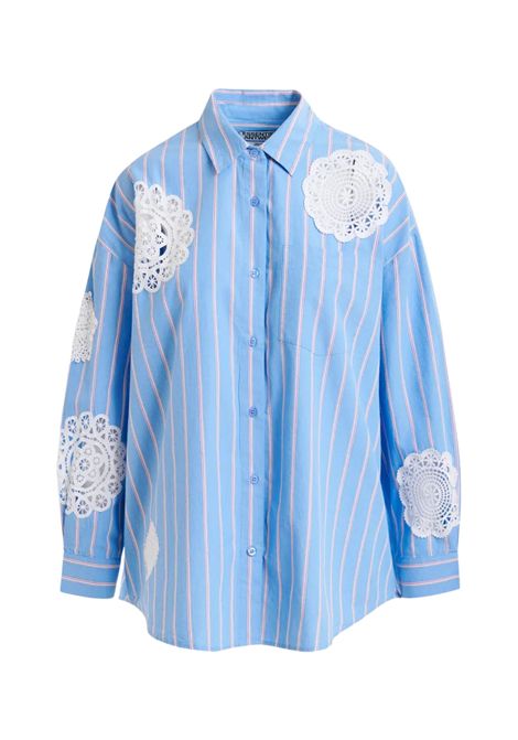 Camicia oversize a righe con inserti in pizzo  Essentiel Antwerp Essentiel antwerp | IDENTICAL LACE APPLIQUEI2PK