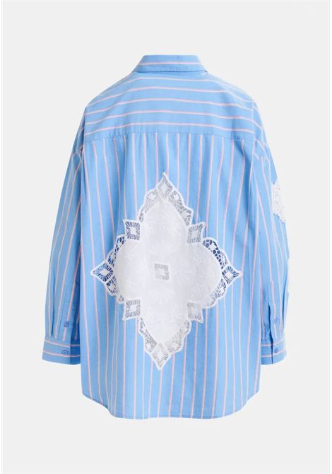 Camicia oversize a righe con inserti in pizzo  Essentiel Antwerp Essentiel antwerp | IDENTICAL LACE APPLIQUEI2PK