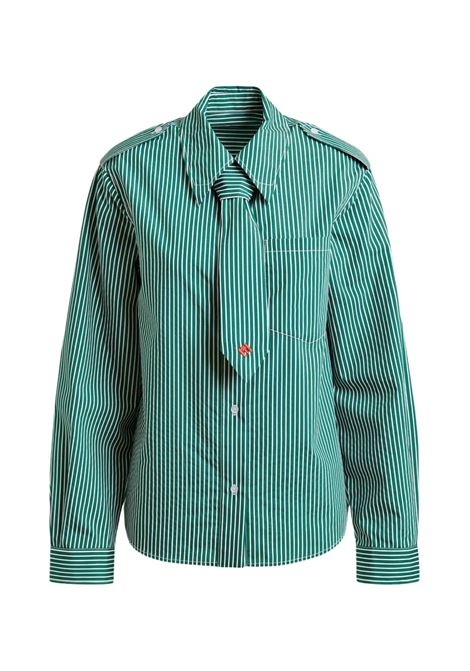 Camicia boxy a righe con fiocco removibile  Essentiel Antwerp Essentiel antwerp | IGOLD SHIRT WITH TIEI3PC