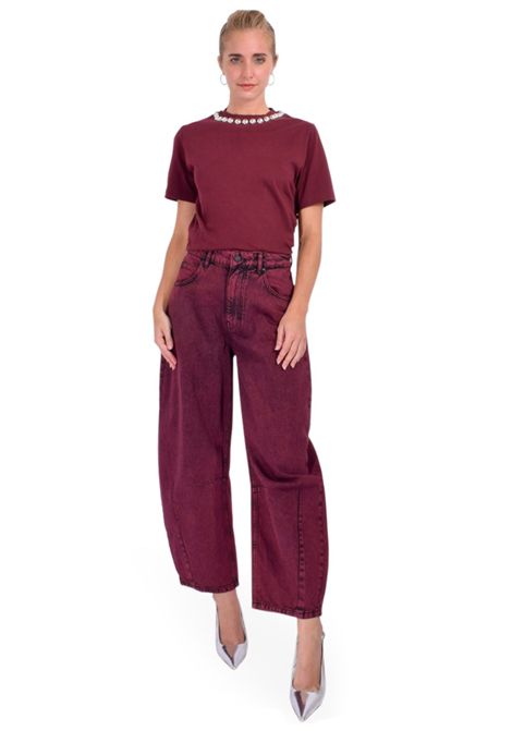 Jeans Barrel Leg Impressive Overdye  Margot Mauve Essentiel antwerp | IMPRESSIVE OVER DYEMM30