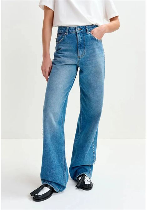 Jeans in denim con perle e borchie  Essentiel Antwerp Essentiel antwerp | INTERESTING EMBOBI31