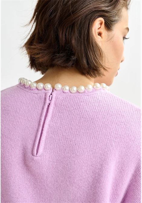 Essentiel Antwerp  Maglione rosa con perle Essentiel antwerp | INTI PULLOVER WITH BEADSLC07