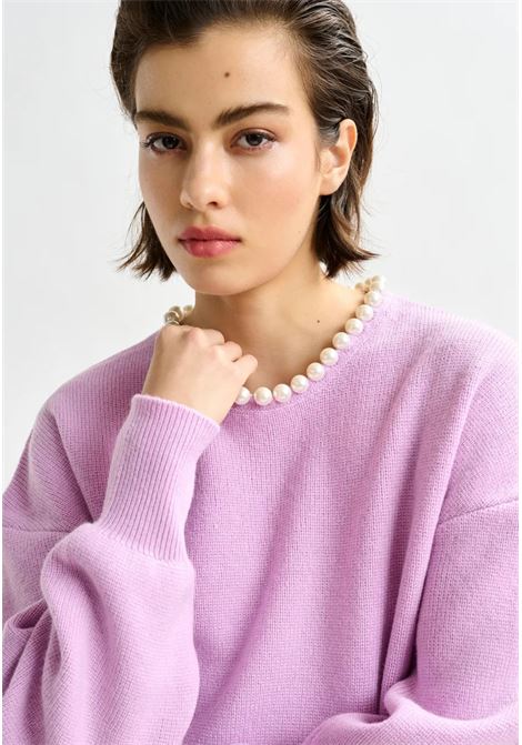Essentiel Antwerp  Maglione rosa con perle Essentiel antwerp | INTI PULLOVER WITH BEADSLC07
