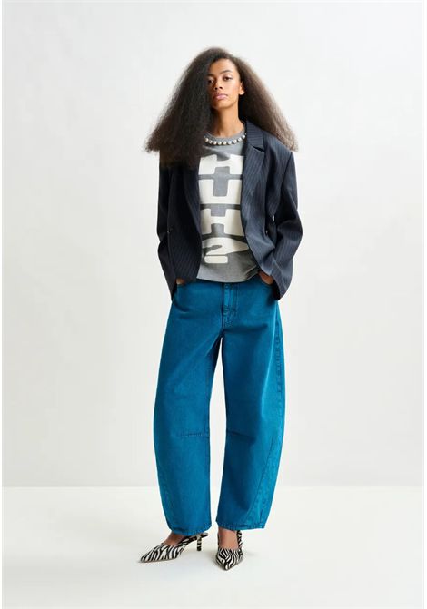 Essentiel Antwerp  T-shirt donna con stampa HUH? e perle Essentiel antwerp | ISIS-BEADS PRINTSH35