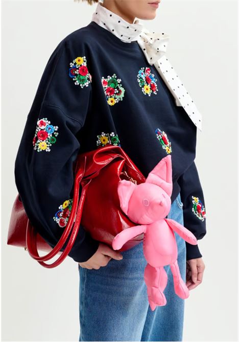 Essentiel Antwerp  Felpa in cotone con ricami floreali e paillettes Essentiel antwerp | ITRO EMBROIDERED SWEATI1NA