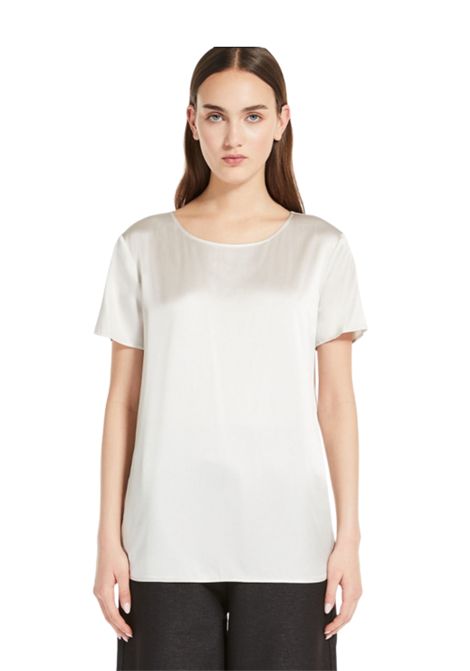 Max Mara Leisure  T-shirt donna in raso di seta stretch Max Mara LEISURE | CORTONA001