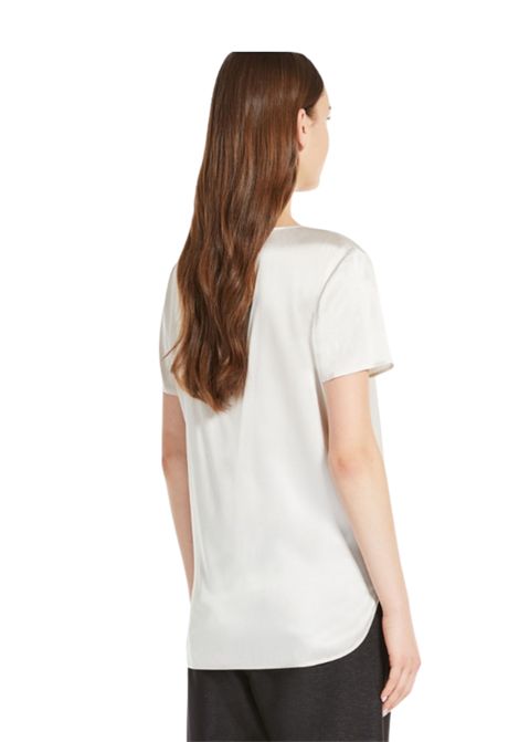 Max Mara Leisure  T-shirt donna in raso di seta stretch Max Mara LEISURE | CORTONA001
