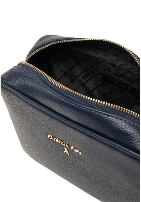 Borsa a Tracolla Patrizia Pepe in Pelle Martellata  Navy Patrizia Pepe | CB0071/L001C789