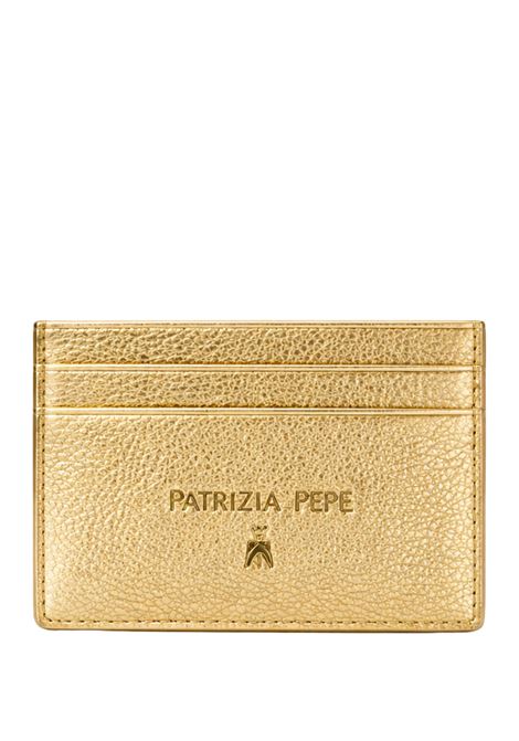 Portacarte Patrizia Pepe in pelle a grana con logo Fly Patrizia Pepe | CQ7001/L001Y442