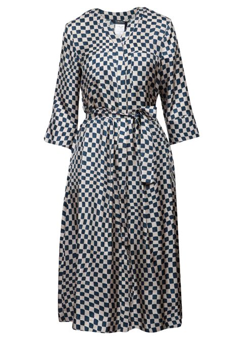 Abito chemisier Giada in seta con stampa optical  lunghezza midi S'MaxMara | GIADA001