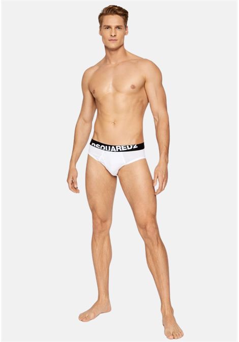 Set of two briefs with logo DSQUARED2 | DCX670030BIANCO