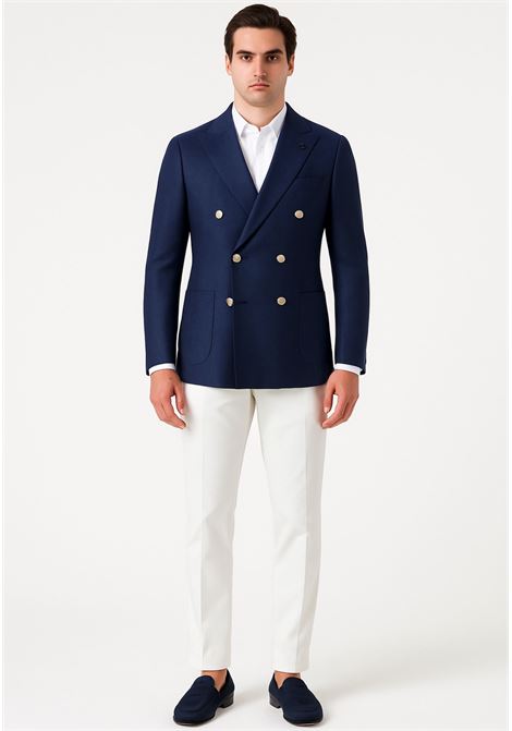 Giacca Doppiopetto in Lino e Cotone Bottega Marchigiana | GB3SPG6