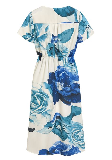 Abito Midi Floreale DonnaG  Stampa Blu Acquarello Donna GI | D03/2719BLU