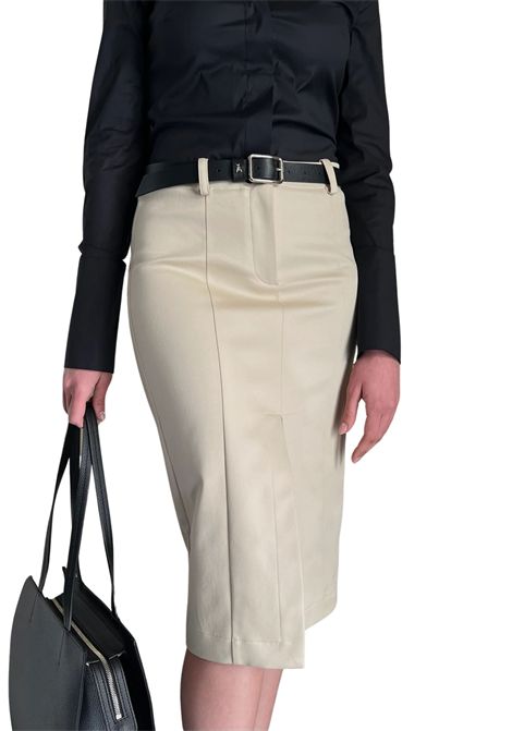 Gonna longuette con spacco in cotone Patrizia Pepe | 8G0443 A543B814