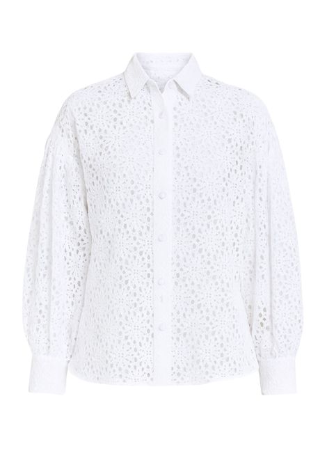 ACTUALEE  Camicia in pizzo sangallo con maniche a sbuffo Actualee | CA000568 14125BEIG973